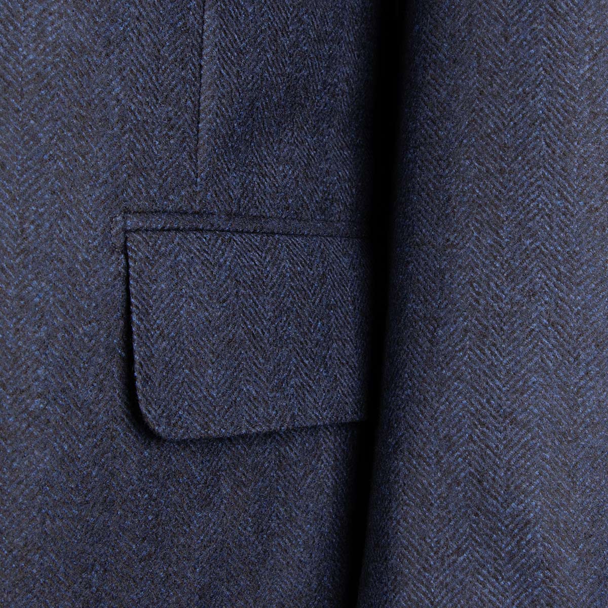 Navy Herringbone 100% Wool Jacket JACKETS Robert Old