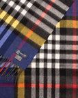 Multi Colour Check Cashmere Extra Large Scarf SCARVES Robert Old