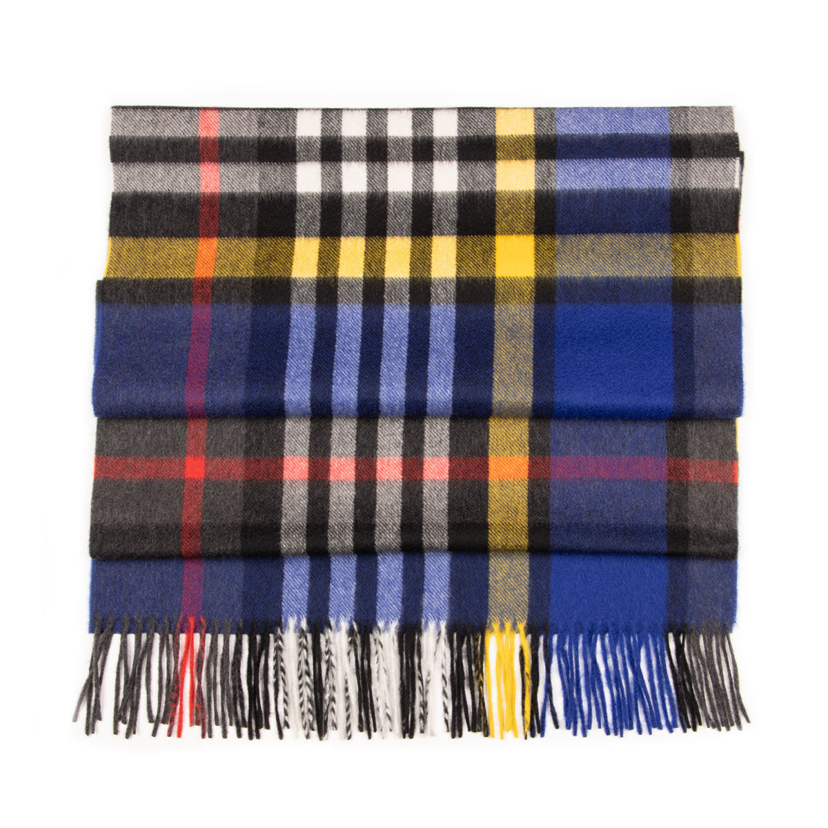 Multi Colour Check Cashmere Extra Large Scarf SCARVES Robert Old