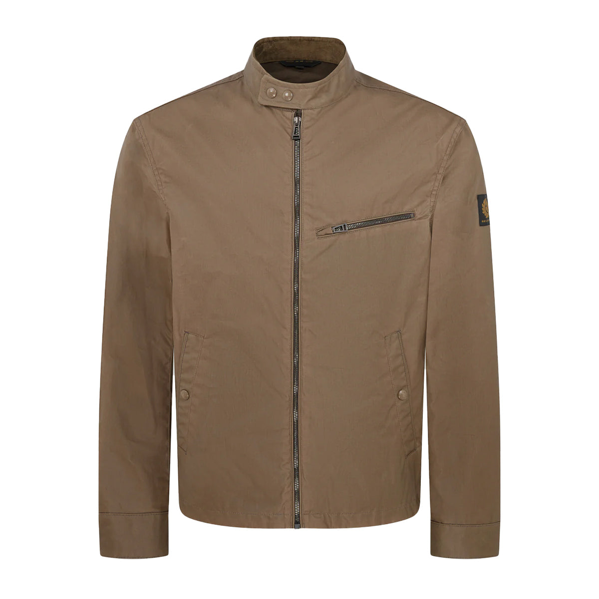 Dark Pumice Brown 'Walkham' Waxed Cotton Biker Jacket BLOUSONS Belstaff