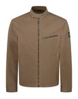 Dark Pumice Brown 'Walkham' Waxed Cotton Biker Jacket BLOUSONS Belstaff