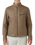 Dark Pumice Brown 'Walkham' Waxed Cotton Biker Jacket BLOUSONS Belstaff