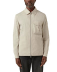 Stone Beige Drome Cotton Gabardine Overshirt BLOUSONS Belstaff