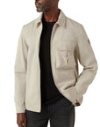 Stone Beige Drome Cotton Gabardine Overshirt BLOUSONS Belstaff