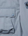 Flint Blue Drome Cotton Gabardine Overshirt BLOUSONS Belstaff