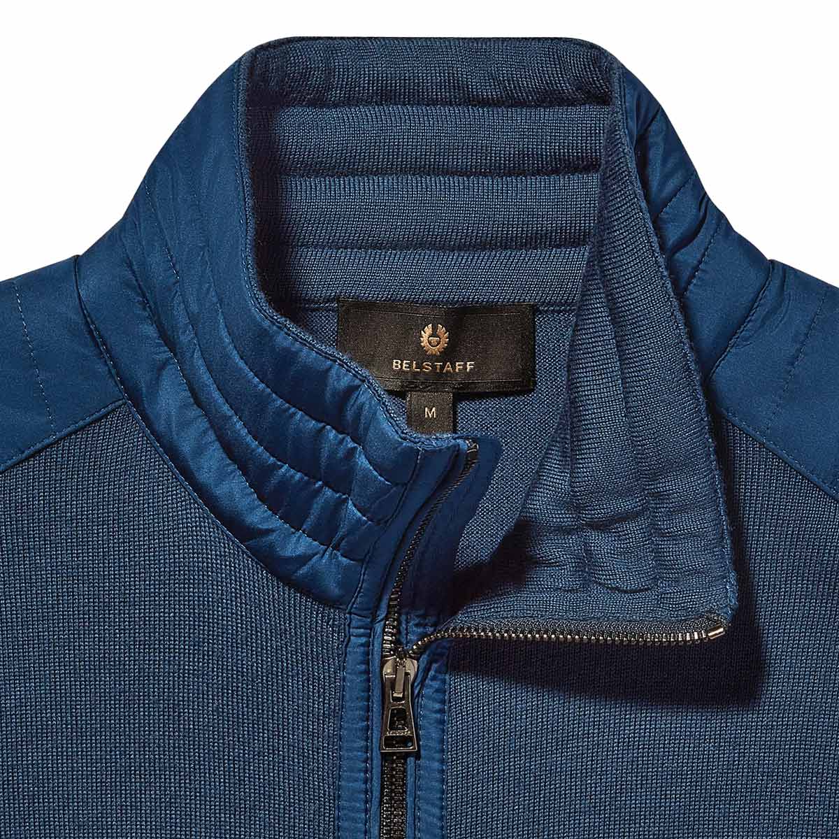 Insignia Blue Kilmington Merino Wool Quarter Zip Sweater KNITWEAR Belstaff