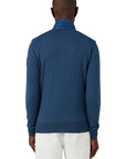 Insignia Blue Kilmington Merino Wool Quarter Zip Sweater KNITWEAR Belstaff