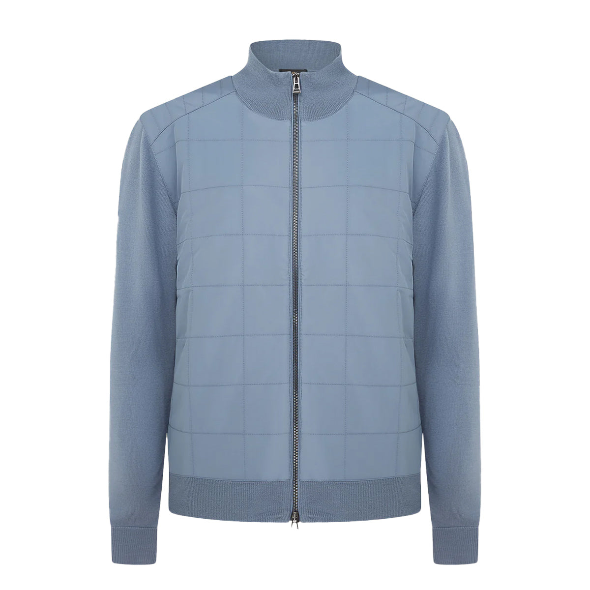 Flint Blue Kelbrook Merino Wool Zip Cardigan KNITWEAR Belstaff