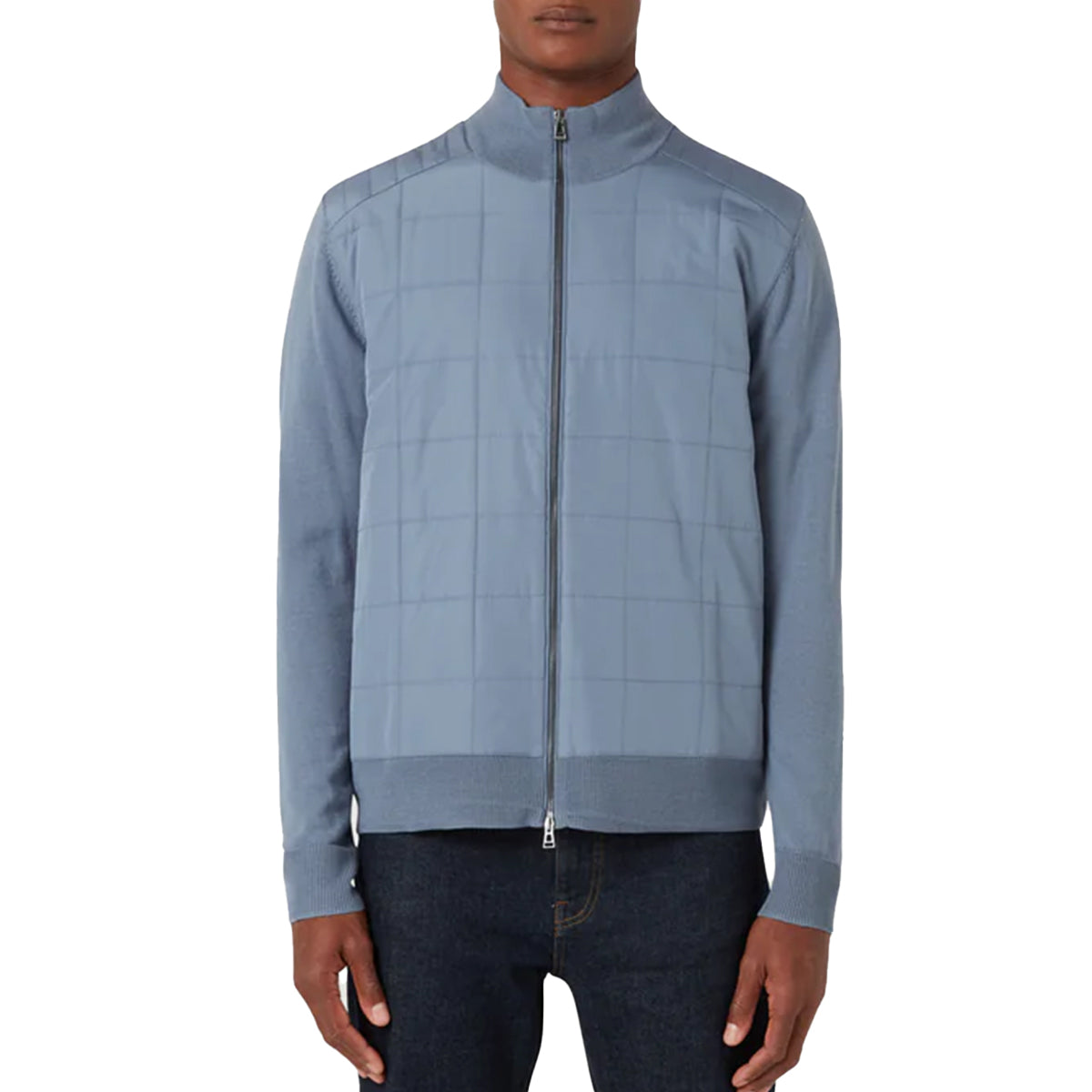 Flint Blue Kelbrook Merino Wool Zip Cardigan KNITWEAR Belstaff