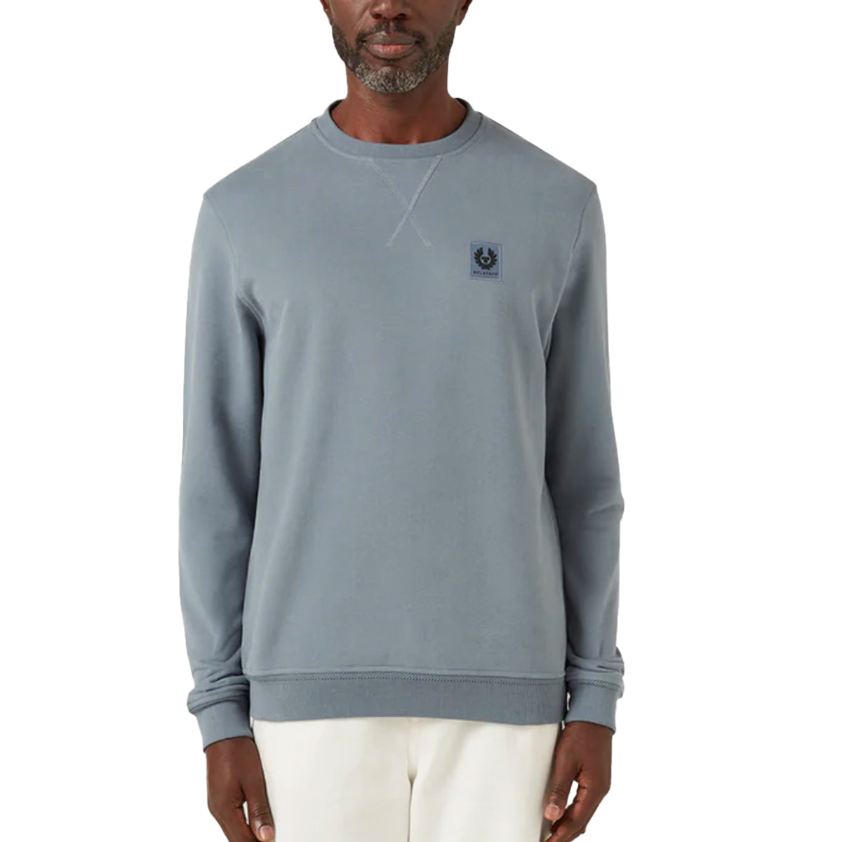 Flint Blue Fleece Cotton Sweatshirt SWEATS Belstaff