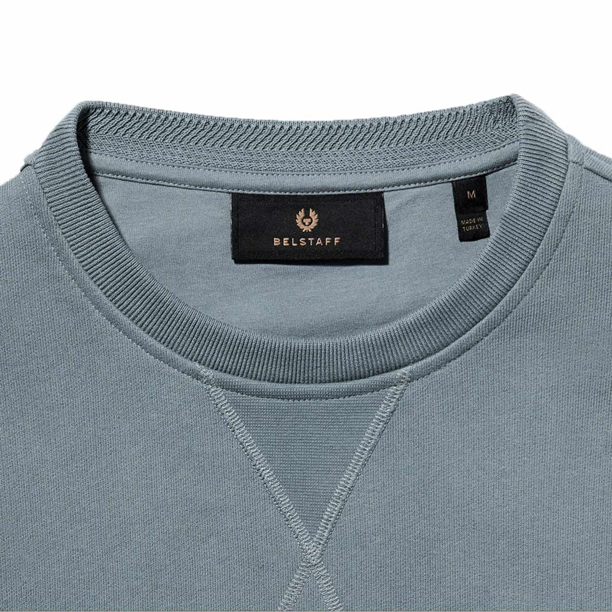 Flint Blue Fleece Cotton Sweatshirt SWEATS Belstaff