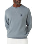 Flint Blue Fleece Cotton Sweatshirt SWEATS Belstaff