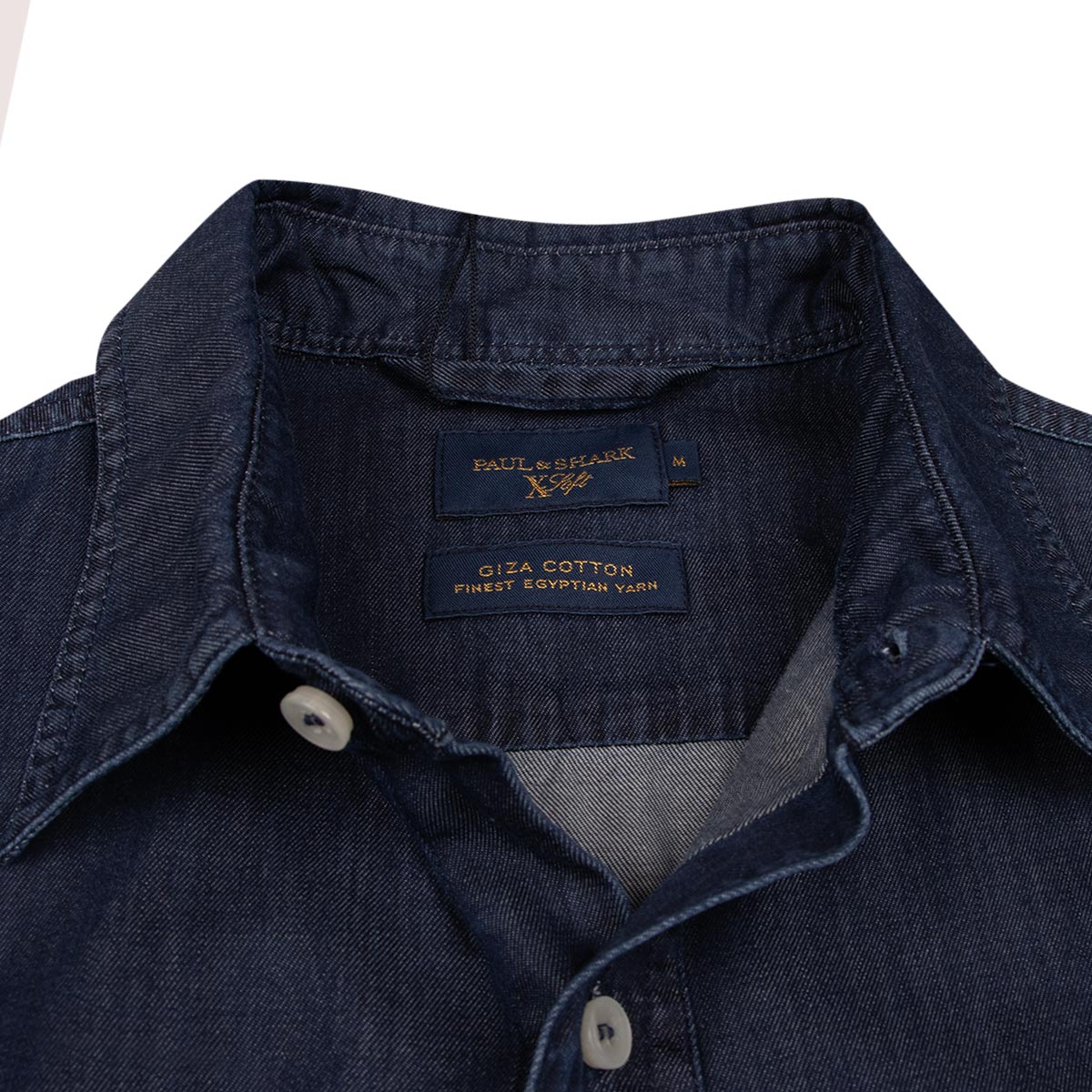 Dark Wash Egyptian Cotton Denim Shirt L/S SHIRTS Paul & Shark