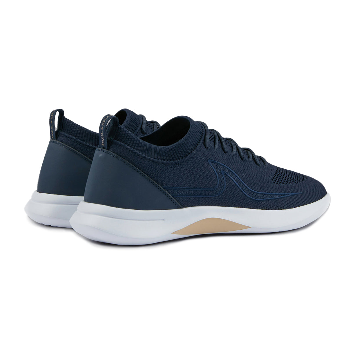 Navy Shark-Wave Technical Knit Sneakers SHOES Paul & Shark