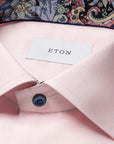 Pink Paisley Floral Contrast Signature Twill Slim Fit Shirt L/S SHIRTS Eton