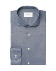 Dark Blue Filo di Scozia Slim Fit Shirt