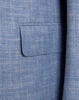 Mid Blue Wool, Silk & Linen Jacket Robert Old