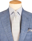 Mid Blue Wool, Silk & Linen Jacket Robert Old