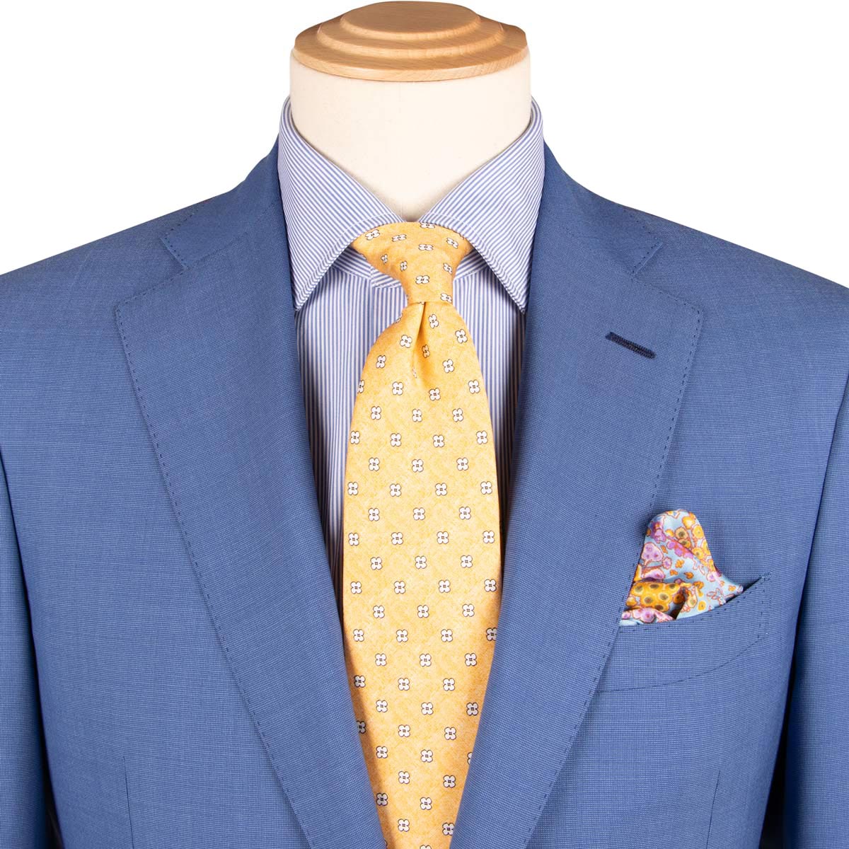 Bright Blue Pure Wool Suit Robert Old