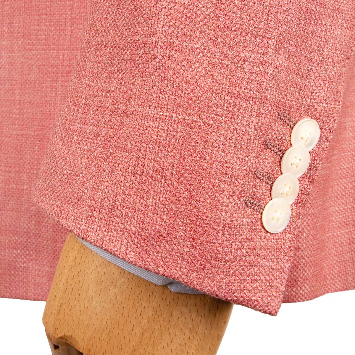 Salmon Pink Wool, Silk &amp; Linen Jacket Robert Old