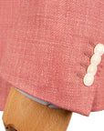 Salmon Pink Wool, Silk & Linen Jacket Robert Old