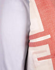 Salmon Pink Wool, Silk & Linen Jacket Robert Old