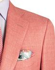 Salmon Pink Wool, Silk & Linen Jacket Robert Old