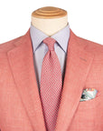 Salmon Pink Wool, Silk & Linen Jacket Robert Old