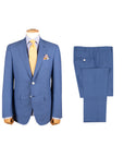 Bright Blue Pure Wool Suit Robert Old