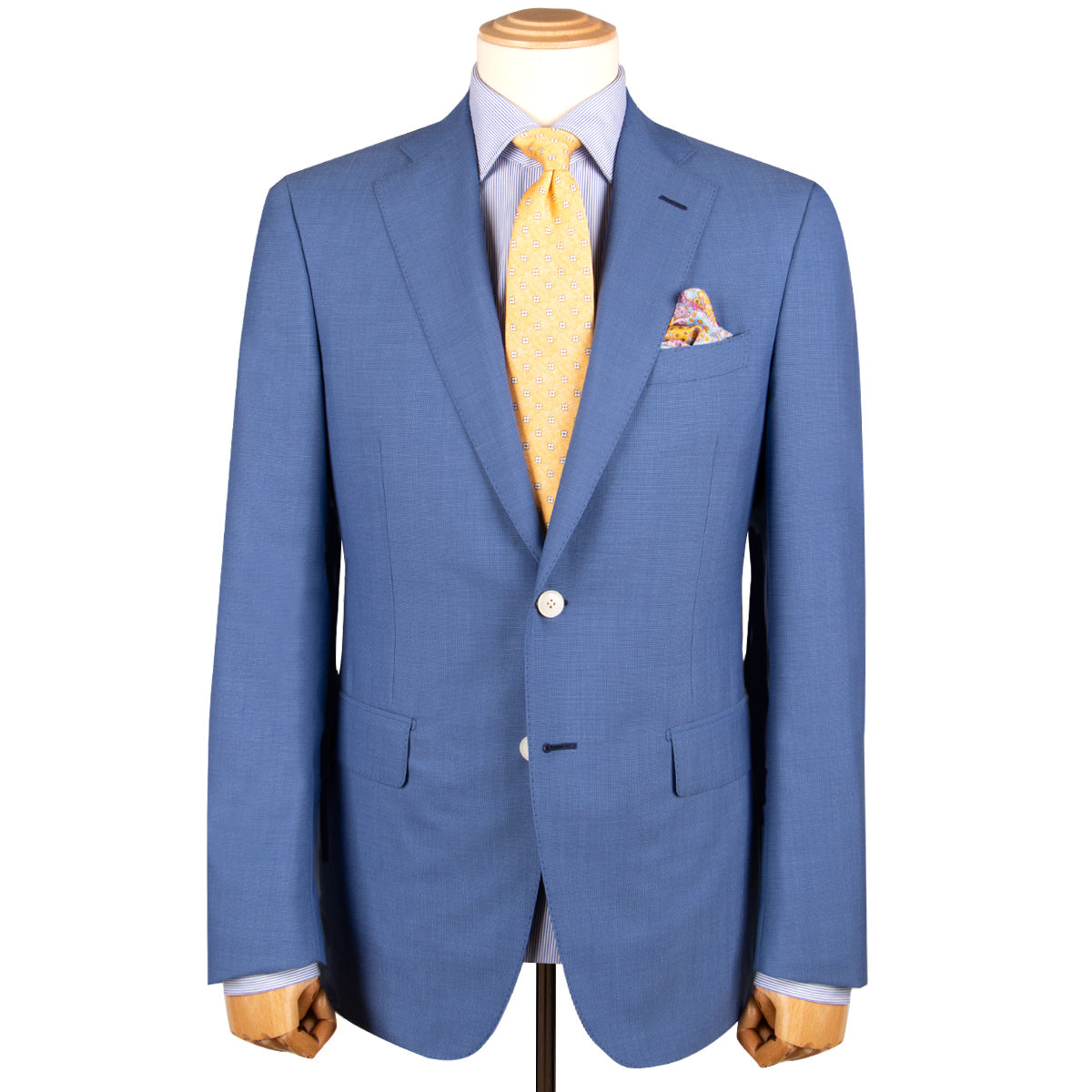 Bright Blue Pure Wool Suit SUITS Robert Old