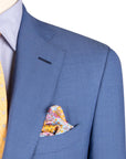 Bright Blue Pure Wool Suit Robert Old