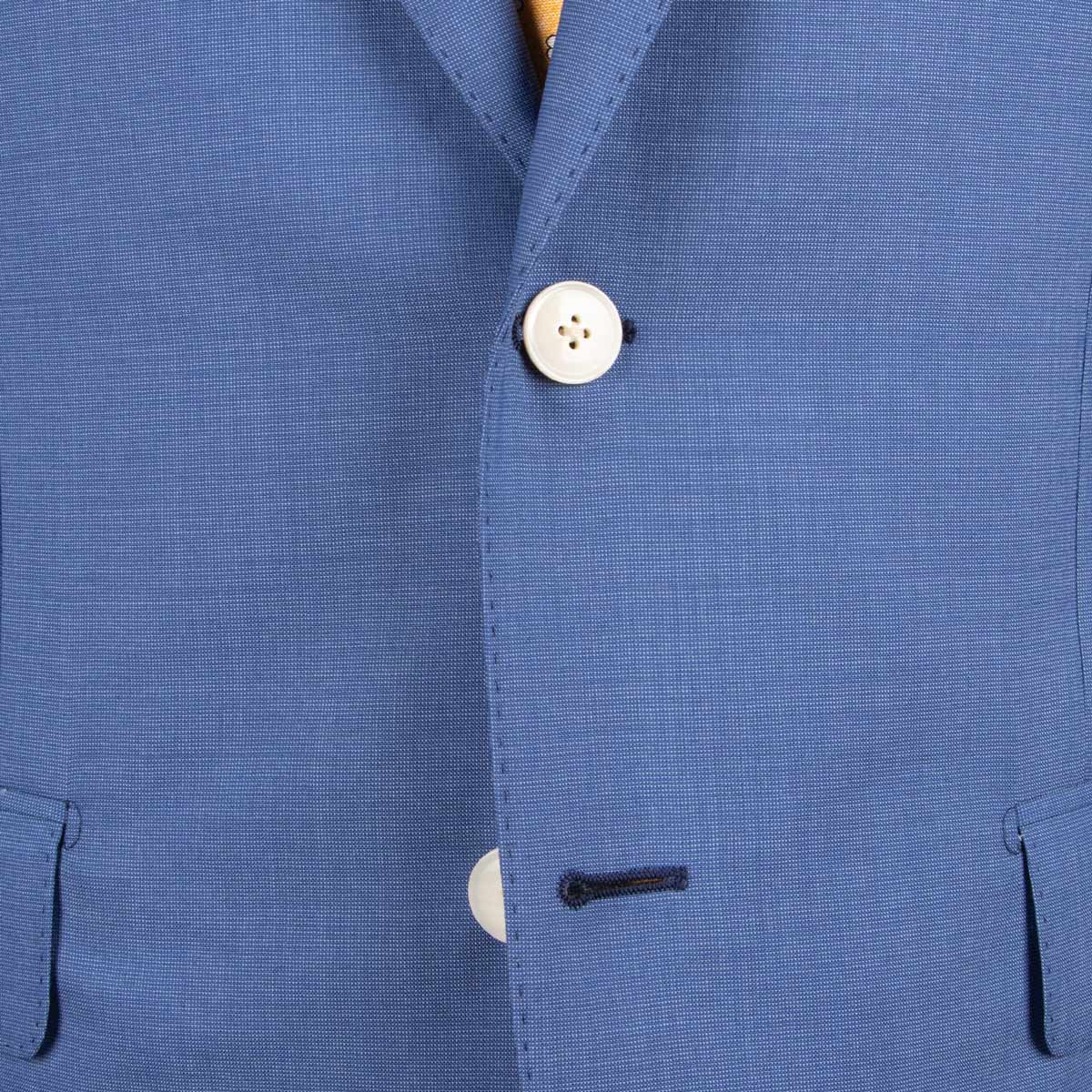 Bright Blue Pure Wool Suit Robert Old