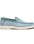 Light Blue Suede Slip-On Loafers SHOES Santoni