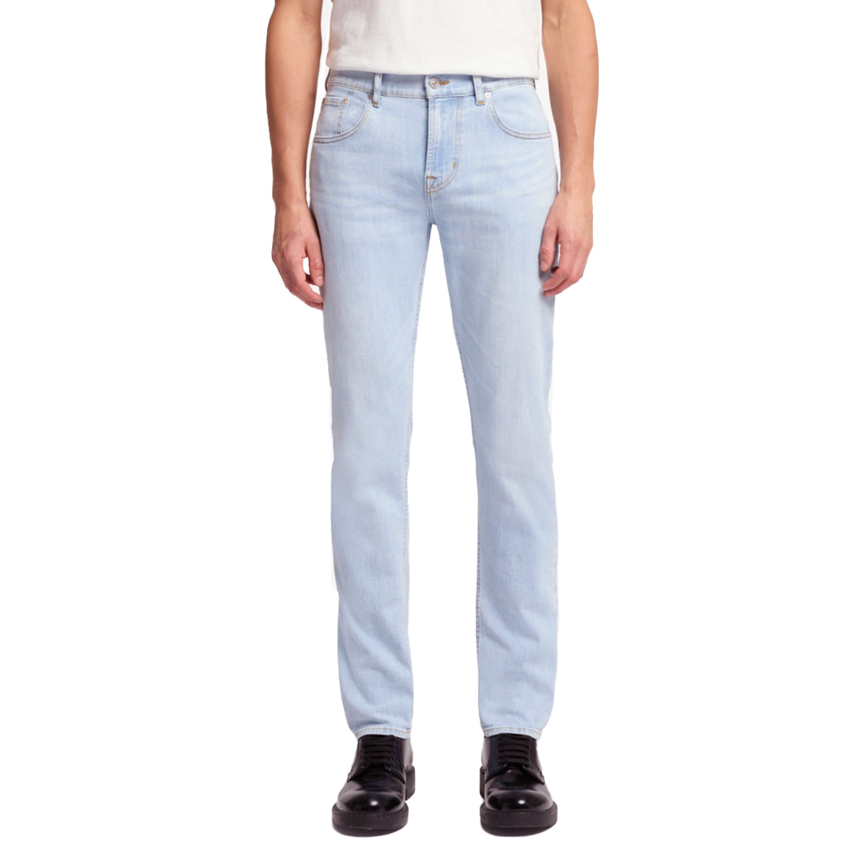 Light Blue Studio Slimmy Tapered Cotton Jeans JEANS 7 For All Mankind