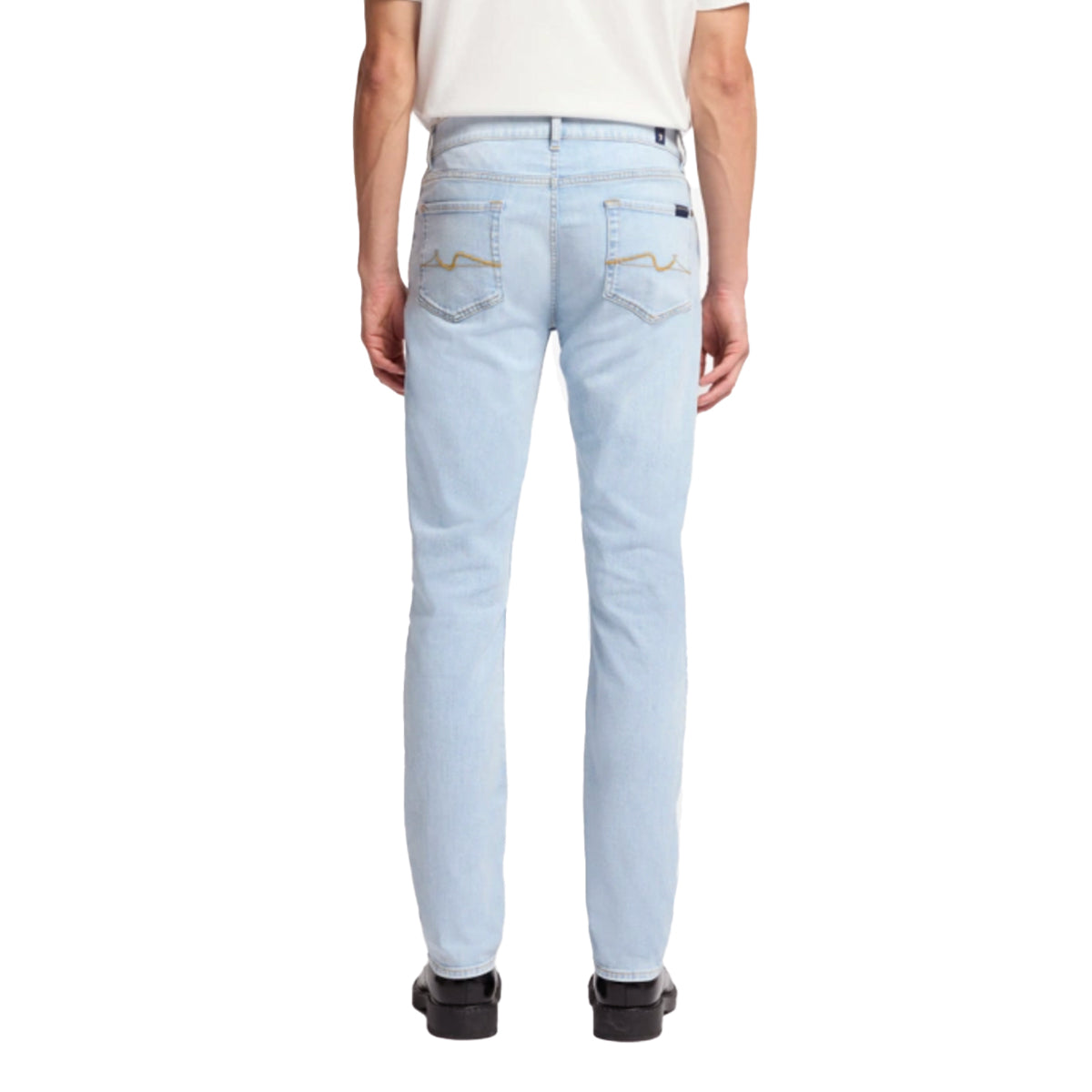 Light Blue Studio Slimmy Tapered Cotton Jeans JEANS 7 For All Mankind