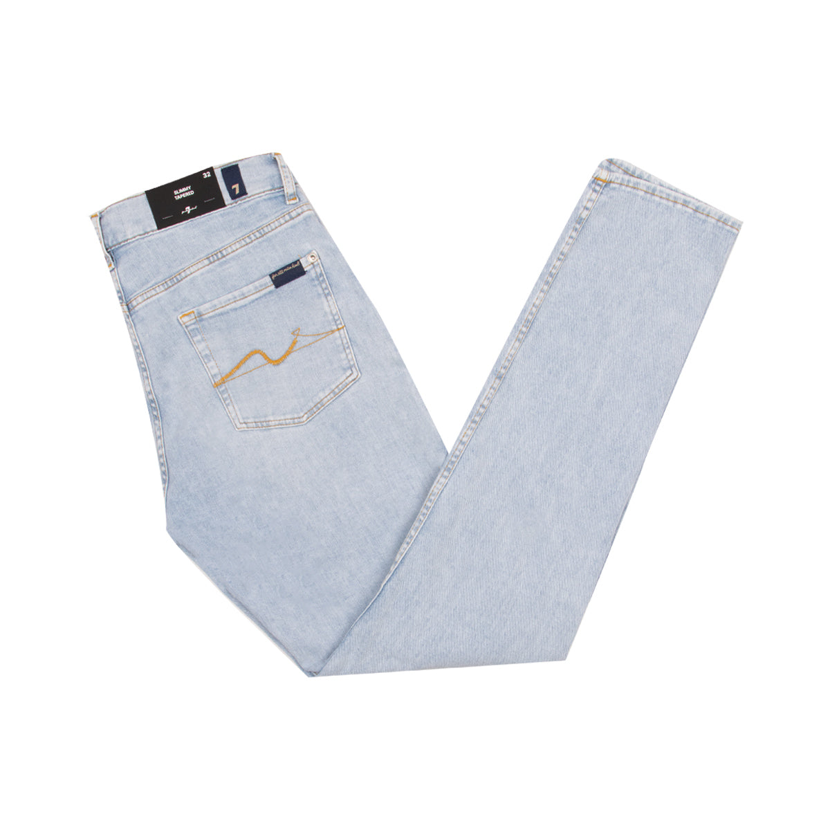 Light Blue Studio Slimmy Tapered Cotton Jeans JEANS 7 For All Mankind