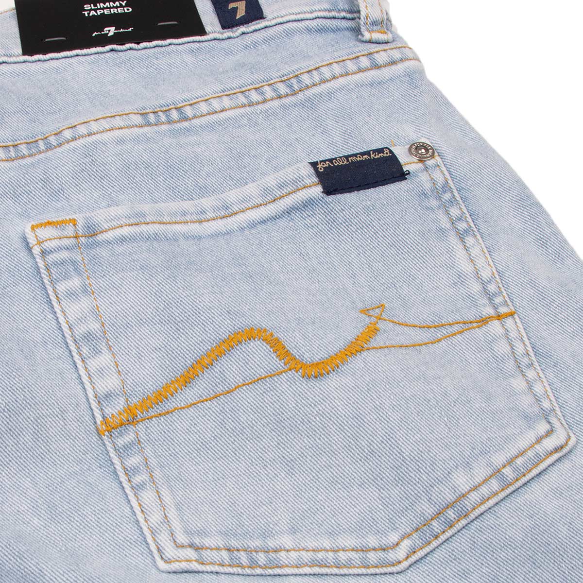 Light Blue Studio Slimmy Tapered Cotton Jeans JEANS 7 For All Mankind