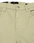 Beige Green Slimmy Stretch Sateen Russel Jeans JEANS 7 For All Mankind