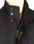 Dark Blue 'Sironi' Waterproof Bomber Jacket BLOUSONS MooRER