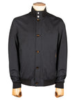 Dark Blue 'Sironi' Waterproof Bomber Jacket BLOUSONS MooRER