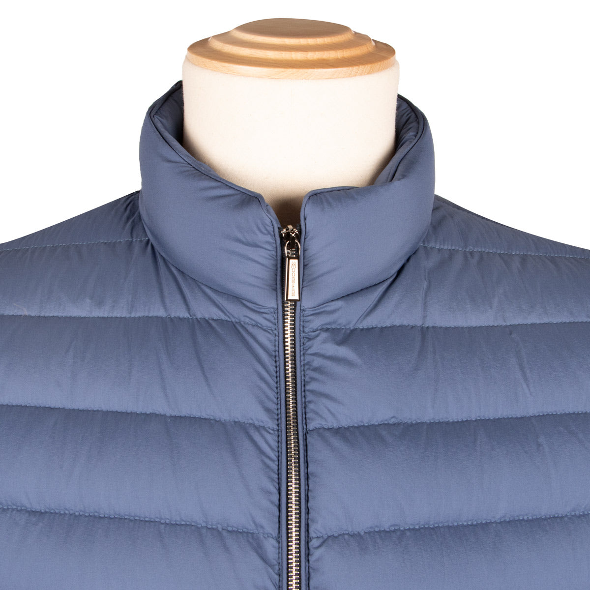 Moorer Indigo Blue 'Calaf' Down Filled Gilet BLOUSONS MooRER