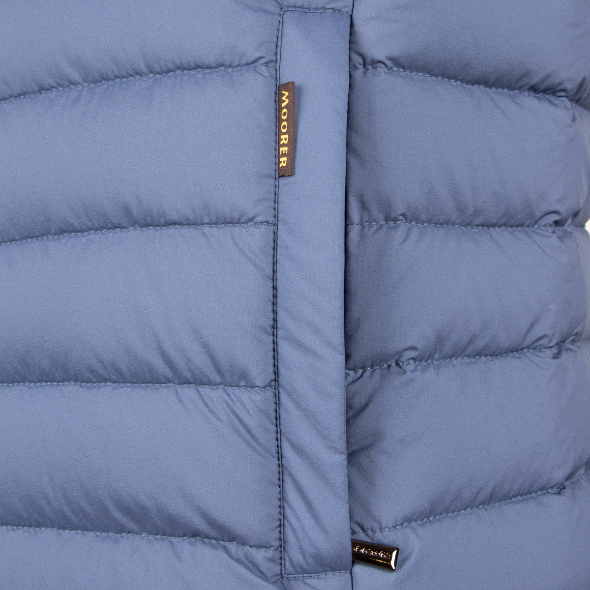 Moorer Indigo Blue 'Calaf' Down Filled Gilet BLOUSONS MooRER