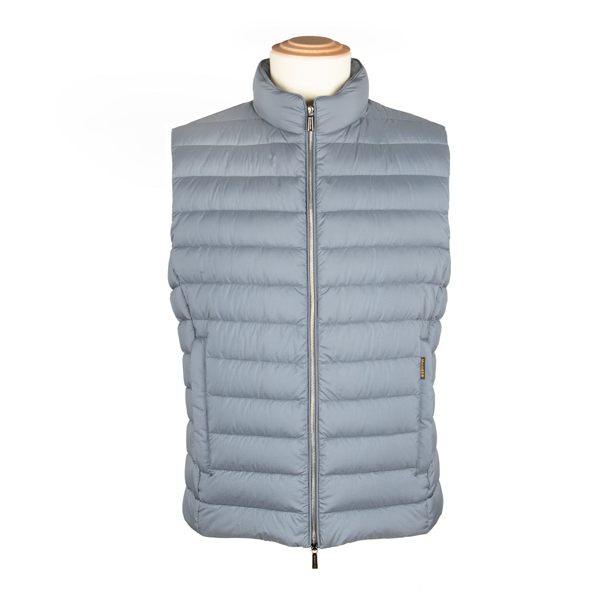 Moorer Chambray Blue 'Calaf' Down Filled Gilet BLOUSONS MooRER