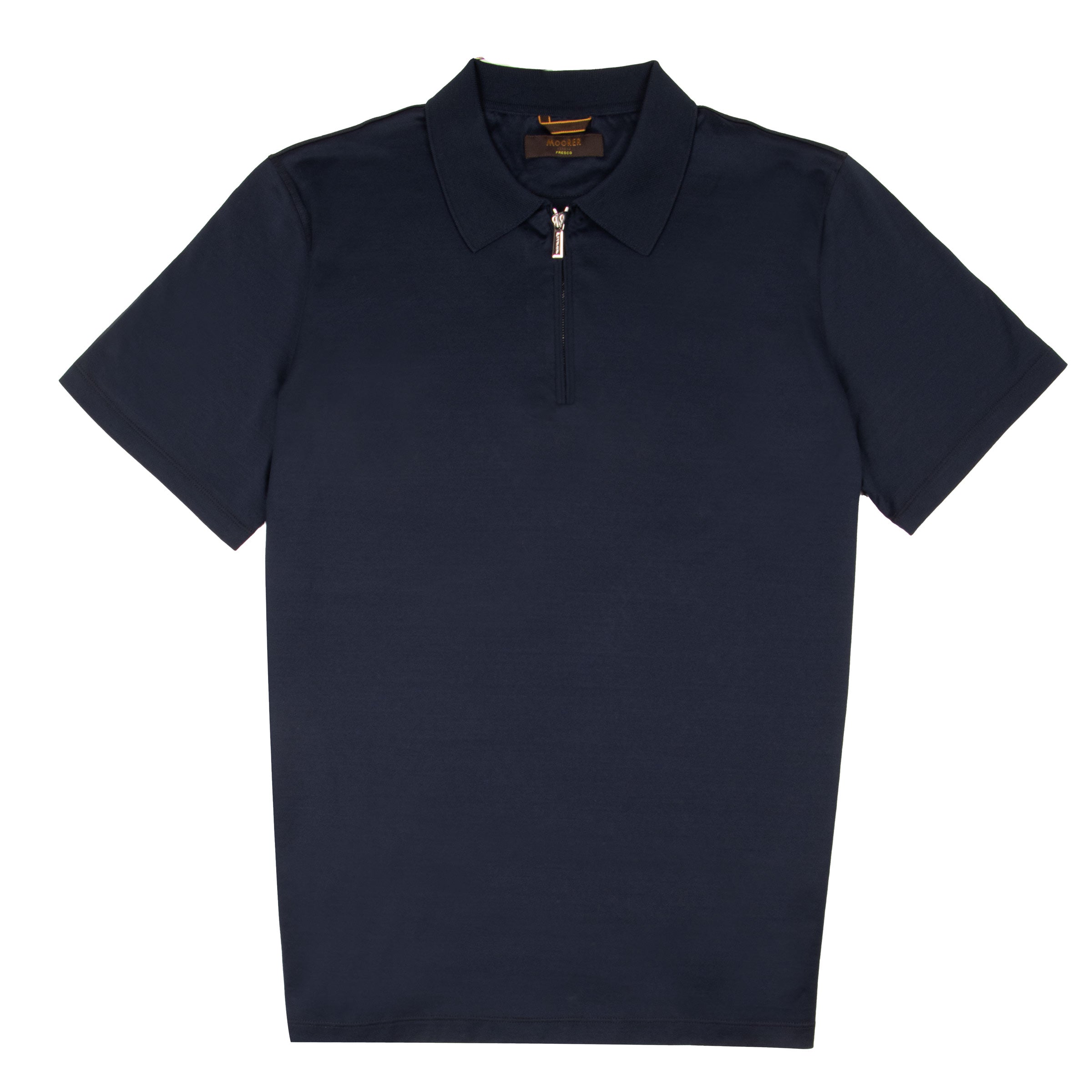 Navy 'Jericho' Zip Neck Polo S/S POLOS MooRER