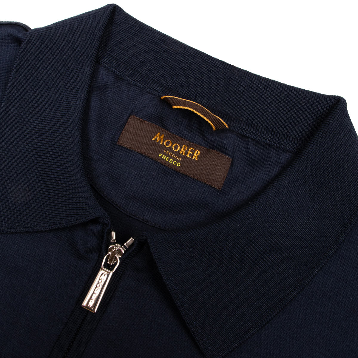 Navy 'Jericho' Zip Neck Polo S/S POLOS MooRER