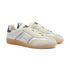 White, Grey and Blue Double Buckle Oly Leather & Suede Sneaker SHOES Santoni