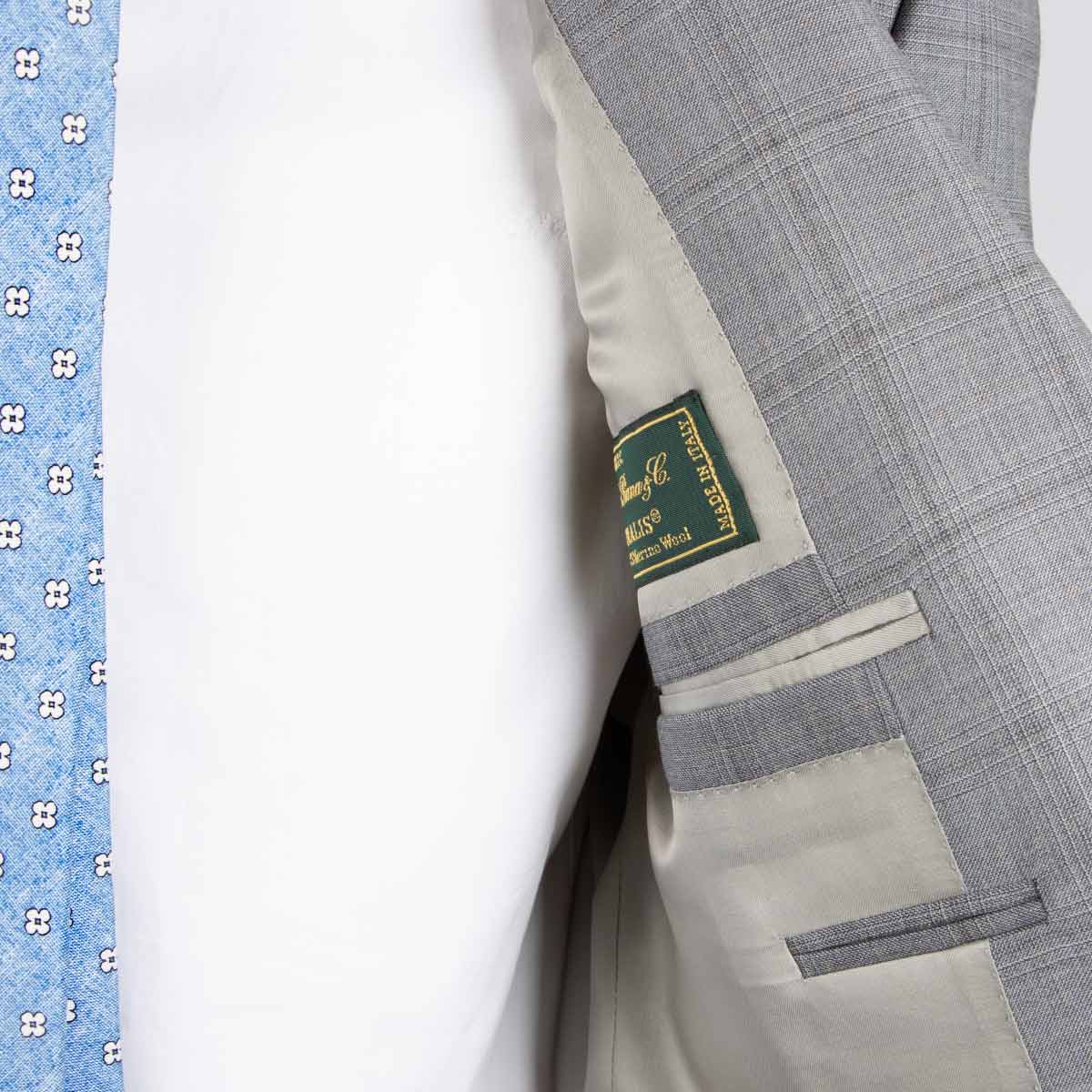 Grey Check Loro Piana Super 150s Merino Wool Suit SUITS Robert Old