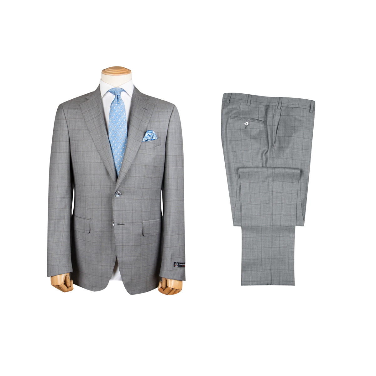 Grey Check Loro Piana Super 150s Merino Wool Suit