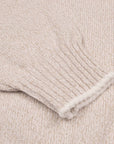 Beige Marl Crew Neck Cotton Sweater KNITWEAR FEDELI