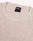 Beige Marl Crew Neck Cotton Sweater KNITWEAR FEDELI